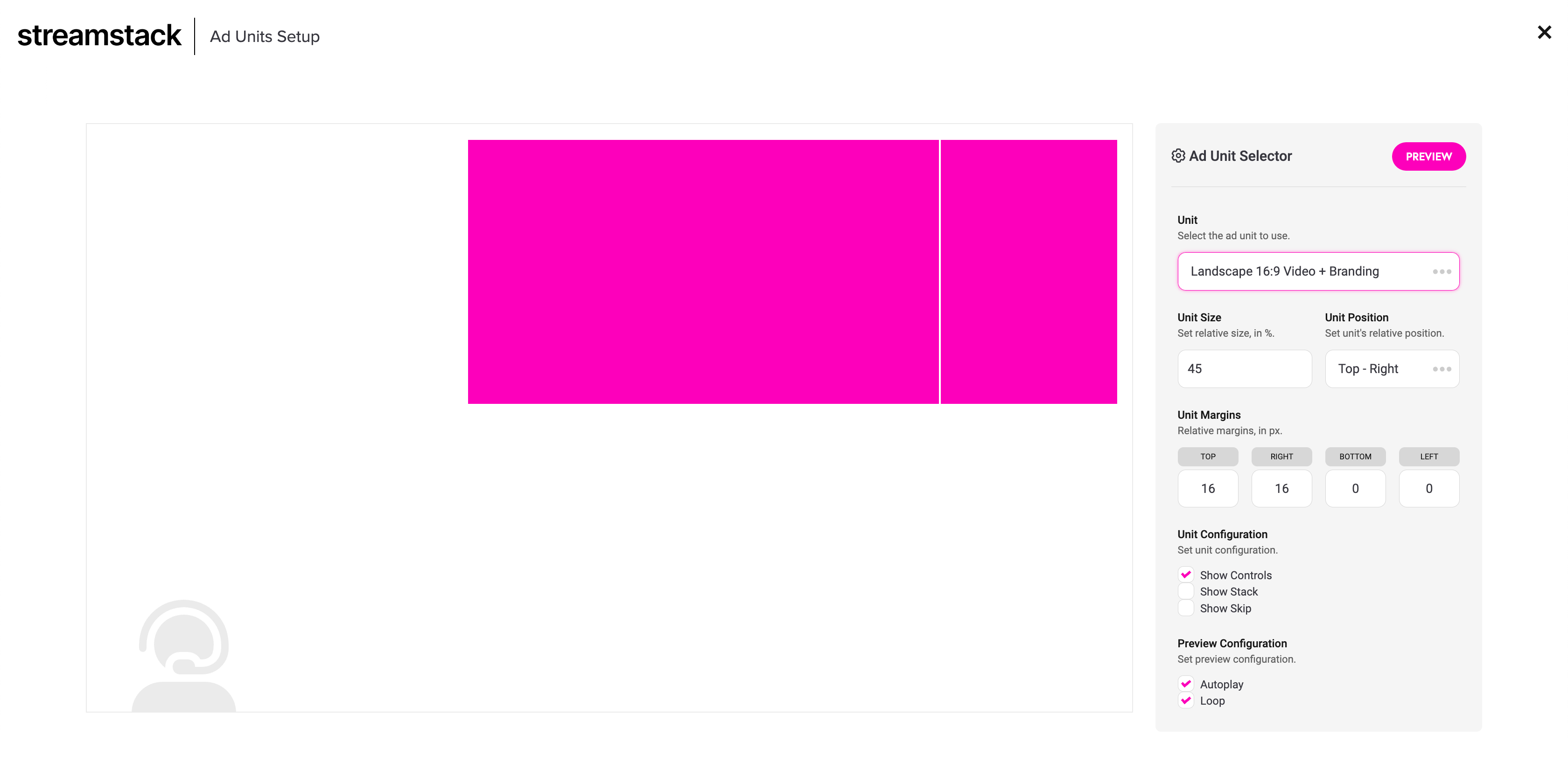 Streamstack - Ad Unit Setup